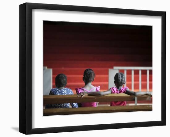 Children Attend a Rehearsal for Holy Week Performances In Soweto, South Africa-null-Framed Photographic Print