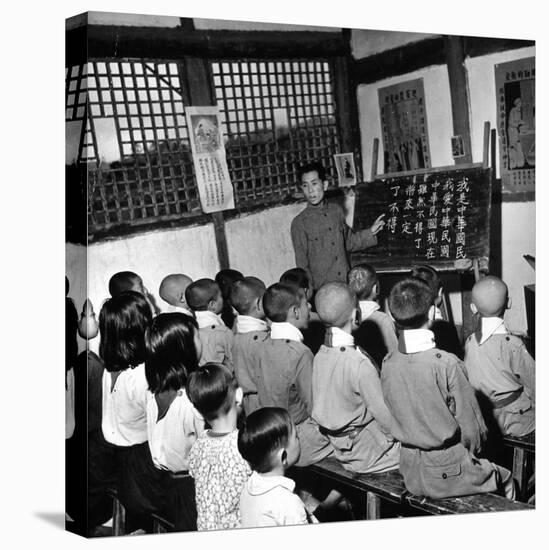 Children Attending Primary School-Carl Mydans-Stretched Canvas