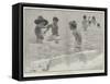 Children Bathing-Hector Caffieri-Framed Stretched Canvas