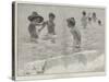 Children Bathing-Hector Caffieri-Stretched Canvas