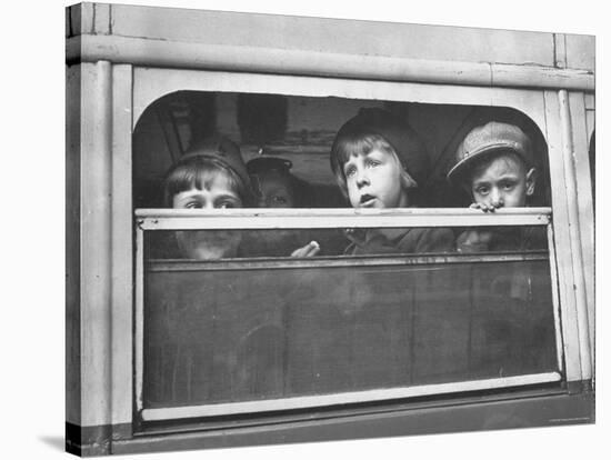 Children Being Evacuated from City During Ongoing German Bombing Blitz, aka the Battle of Britain-Hans Wild-Stretched Canvas