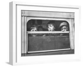 Children Being Evacuated from City During Ongoing German Bombing Blitz, aka the Battle of Britain-Hans Wild-Framed Photographic Print