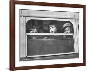 Children Being Evacuated from City During Ongoing German Bombing Blitz, aka the Battle of Britain-Hans Wild-Framed Photographic Print