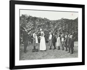 Children Being Weighed in the Garden, Montpelier House Open Air School, London, 1908-null-Framed Photographic Print