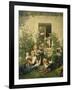 Children Blowing Bubbles, 1842-Ferdinand Georg Waldmüller-Framed Giclee Print