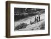 Children Bringing Home a Christmas Tree-null-Framed Photographic Print