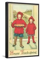 Children Bringing Pie-null-Framed Art Print