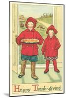 Children Bringing Pie-null-Mounted Art Print