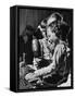 Children Broadcasting WWII-Robert Hunt-Framed Stretched Canvas