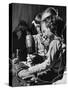 Children Broadcasting WWII-Robert Hunt-Stretched Canvas