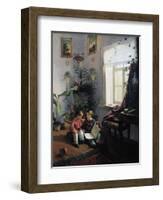 Children Browsing Picture Book, 1854-Ivan Fomich Khrutsky-Framed Giclee Print