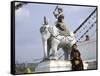 Children by Chorten, Nepal-Michael Brown-Framed Stretched Canvas