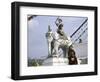 Children by Chorten, Nepal-Michael Brown-Framed Photographic Print