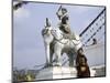 Children by Chorten, Nepal-Michael Brown-Mounted Photographic Print