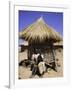 Children by Straw Huts, South Africa-Ryan Ross-Framed Photographic Print