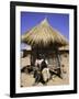 Children by Straw Huts, South Africa-Ryan Ross-Framed Photographic Print