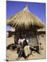 Children by Straw Huts, South Africa-Ryan Ross-Mounted Photographic Print