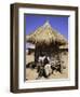 Children by Straw Huts, South Africa-Ryan Ross-Framed Photographic Print