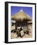 Children by Straw Huts, South Africa-Ryan Ross-Framed Photographic Print