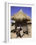 Children by Straw Huts, South Africa-Ryan Ross-Framed Photographic Print