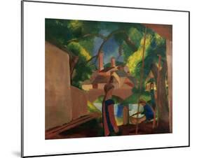Children by the Fountain-Auguste Macke-Mounted Giclee Print