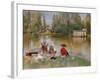 Children by the Lake-Konstantin Yegorovich Makovsky-Framed Giclee Print