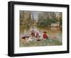 Children by the Lake-Konstantin Yegorovich Makovsky-Framed Giclee Print