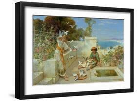 Children by the Mediterranean-William Stephen Coleman-Framed Giclee Print