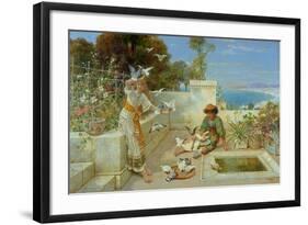 Children by the Mediterranean-William Stephen Coleman-Framed Giclee Print