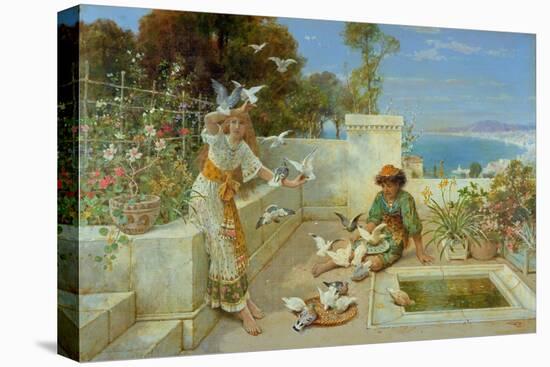 Children by the Mediterranean-William Stephen Coleman-Stretched Canvas