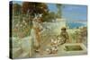 Children by the Mediterranean-William Stephen Coleman-Stretched Canvas