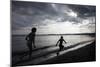 Children by the Sea-Felipe Rodríguez-Mounted Photographic Print