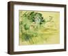 Children by the Side of a Lake-Berthe Morisot-Framed Giclee Print