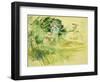 Children by the Side of a Lake-Berthe Morisot-Framed Giclee Print