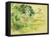 Children by the Side of a Lake-Berthe Morisot-Framed Stretched Canvas
