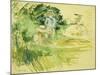 Children by the Side of a Lake-Berthe Morisot-Mounted Giclee Print