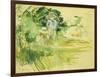 Children by the Side of a Lake-Berthe Morisot-Framed Giclee Print