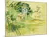 Children by the Side of a Lake-Berthe Morisot-Mounted Giclee Print