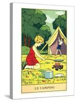 Children Camping-null-Stretched Canvas