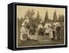 Children Carrying their Pecks of Cranberries to the Bushel Man at Theodore Budd's Bog-Lewis Wickes Hine-Framed Stretched Canvas