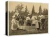 Children Carrying their Pecks of Cranberries to the Bushel Man at Theodore Budd's Bog-Lewis Wickes Hine-Stretched Canvas