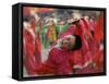 Children Celebrating Chinese New Year, Beijing, China-Keren Su-Framed Stretched Canvas