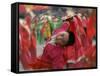 Children Celebrating Chinese New Year, Beijing, China-Keren Su-Framed Stretched Canvas