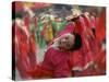 Children Celebrating Chinese New Year, Beijing, China-Keren Su-Stretched Canvas