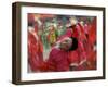 Children Celebrating Chinese New Year, Beijing, China-Keren Su-Framed Premium Photographic Print