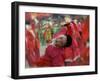 Children Celebrating Chinese New Year, Beijing, China-Keren Su-Framed Premium Photographic Print