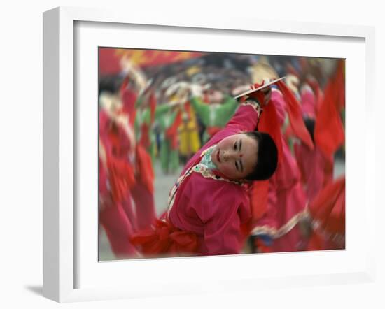 Children Celebrating Chinese New Year, Beijing, China-Keren Su-Framed Photographic Print