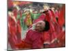 Children Celebrating Chinese New Year, Beijing, China-Keren Su-Mounted Photographic Print