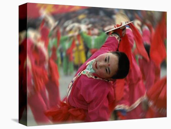 Children Celebrating Chinese New Year, Beijing, China-Keren Su-Stretched Canvas