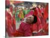 Children Celebrating Chinese New Year, Beijing, China-Keren Su-Stretched Canvas